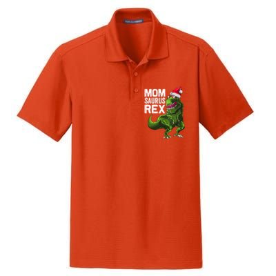 Momsaurus Rex Funny Family Matching Trex Mom Christmas Gift Meaningful Gift Dry Zone Grid Polo