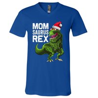 Momsaurus Rex Funny Family Matching Trex Mom Christmas Gift Meaningful Gift V-Neck T-Shirt