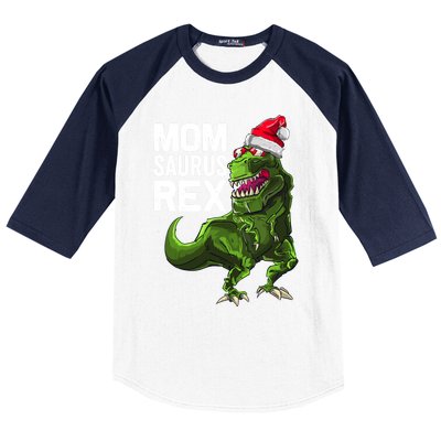 Momsaurus Rex Funny Family Matching Trex Mom Christmas Gift Meaningful Gift Baseball Sleeve Shirt