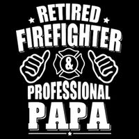 Mens Retired Firefighter & Papa Retirement Gift Doggie Tank