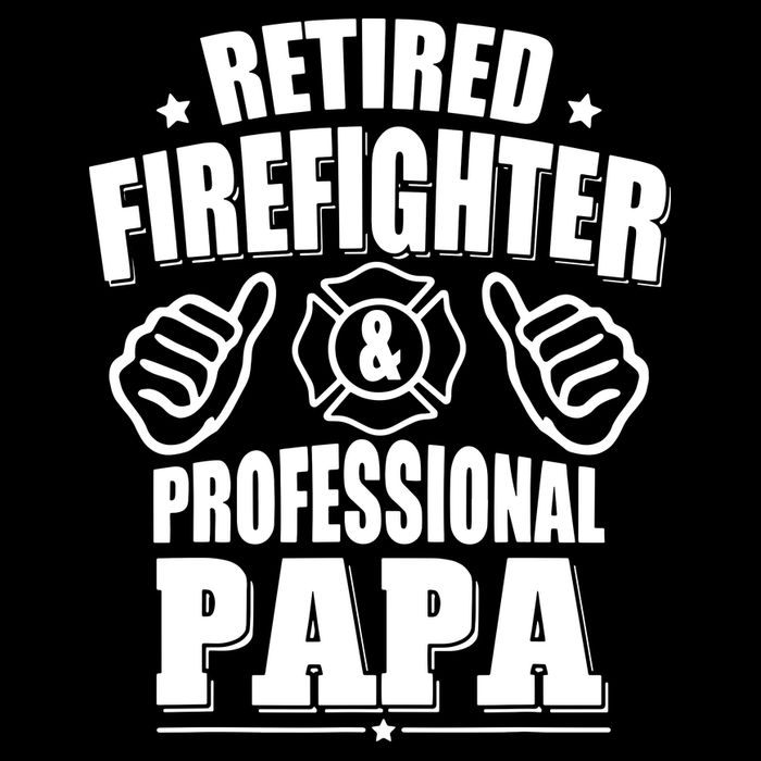 Mens Retired Firefighter & Papa Retirement Gift Doggie Tank