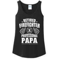 Mens Retired Firefighter & Papa Retirement Gift Ladies Essential Tank