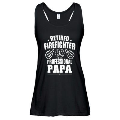 Mens Retired Firefighter & Papa Retirement Gift Ladies Essential Flowy Tank