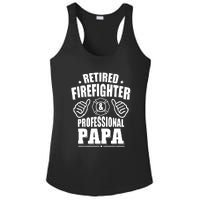 Mens Retired Firefighter & Papa Retirement Gift Ladies PosiCharge Competitor Racerback Tank