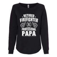 Mens Retired Firefighter & Papa Retirement Gift Womens California Wash Sweatshirt