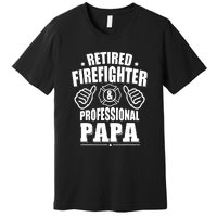 Mens Retired Firefighter & Papa Retirement Gift Premium T-Shirt