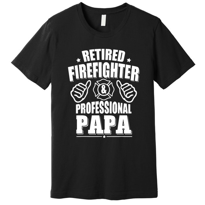 Mens Retired Firefighter & Papa Retirement Gift Premium T-Shirt