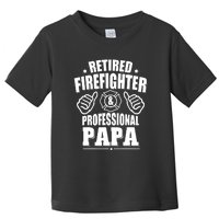 Mens Retired Firefighter & Papa Retirement Gift Toddler T-Shirt