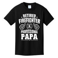 Mens Retired Firefighter & Papa Retirement Gift Kids T-Shirt