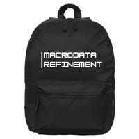 Macrodata Refinement Funny Ironic 16 in Basic Backpack