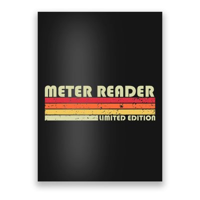 Meter Reader Funny Job Title Profession Birthday Worker Idea Poster