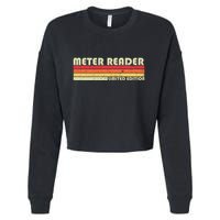 Meter Reader Funny Job Title Profession Birthday Worker Idea Cropped Pullover Crew