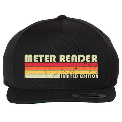 Meter Reader Funny Job Title Profession Birthday Worker Idea Wool Snapback Cap