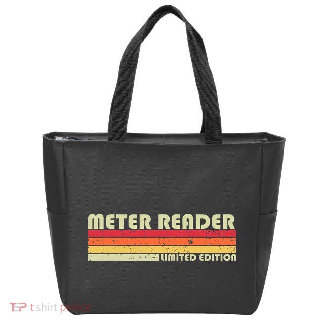 Meter Reader Funny Job Title Profession Birthday Worker Idea Zip Tote Bag