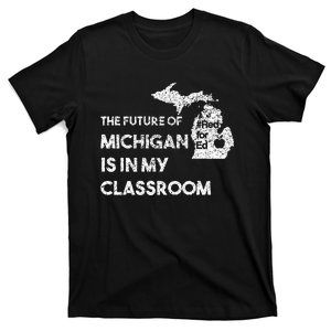 Mi Red For Ed Education Michigan Teacher Walkout T-Shirt