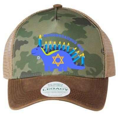 Menorasaurus Rex Funny Hanukkah Legacy Tie Dye Trucker Hat