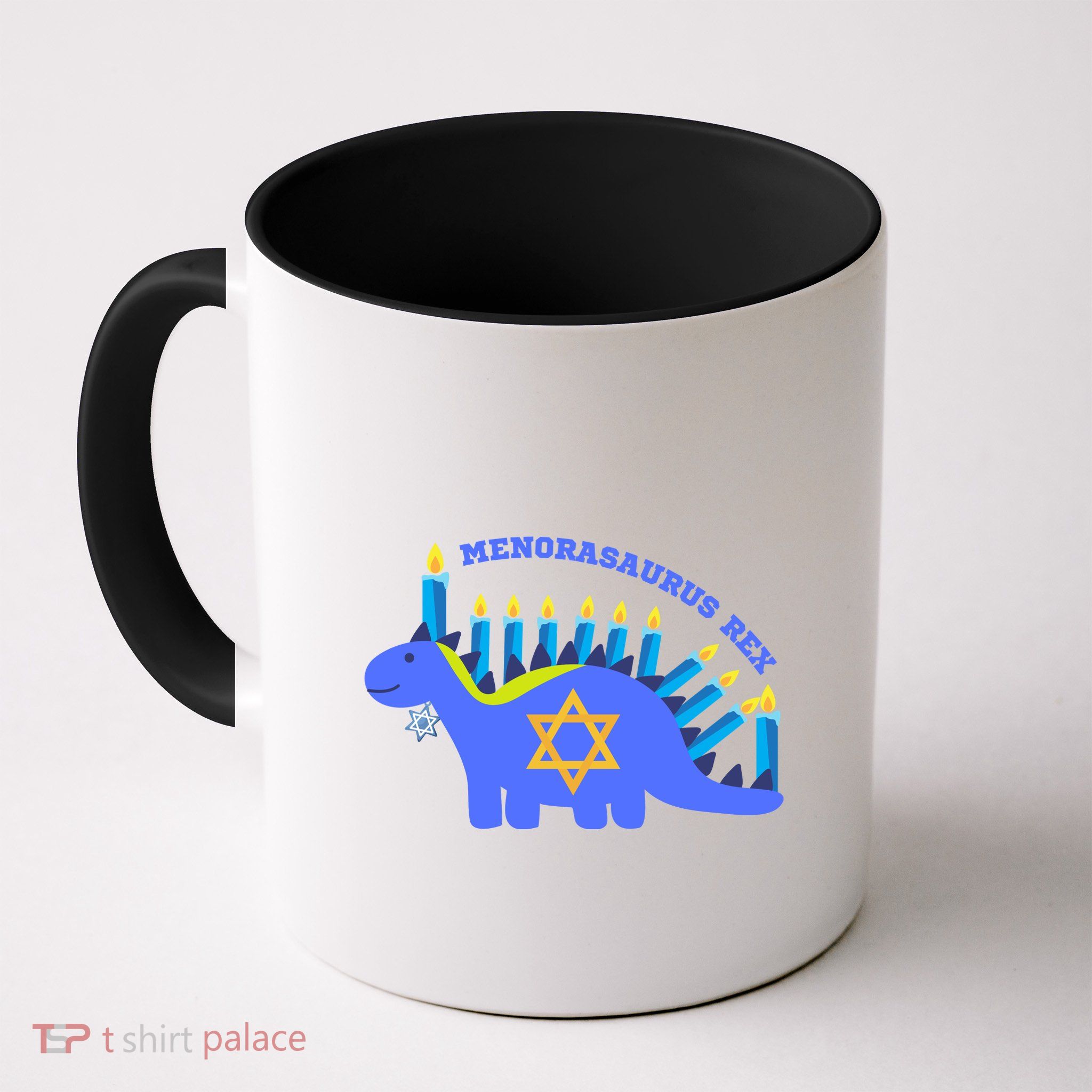 Menorasaurus Rex Funny Hanukkah Mug