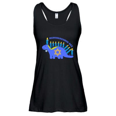 Menorasaurus Rex Funny Hanukkah Ladies Essential Flowy Tank
