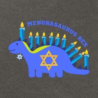 Menorasaurus Rex Funny Hanukkah Cotton Canvas Backpack