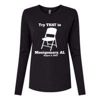 Montgomery Riverboat Fight Small Town Womens Cotton Relaxed Long Sleeve T-Shirt