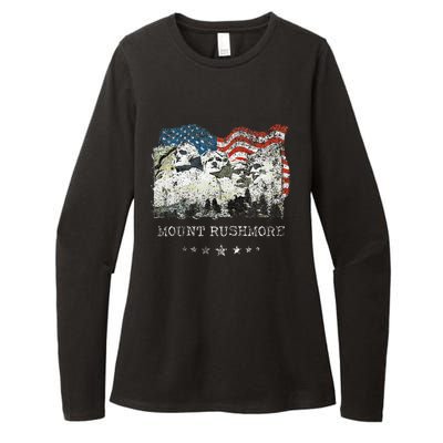 Mount Rushmore Flag Souvenirs Womens CVC Long Sleeve Shirt