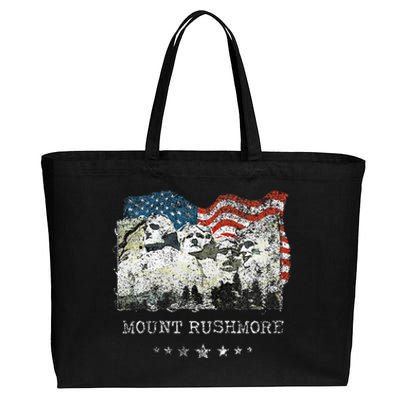 Mount Rushmore Flag Souvenirs Cotton Canvas Jumbo Tote