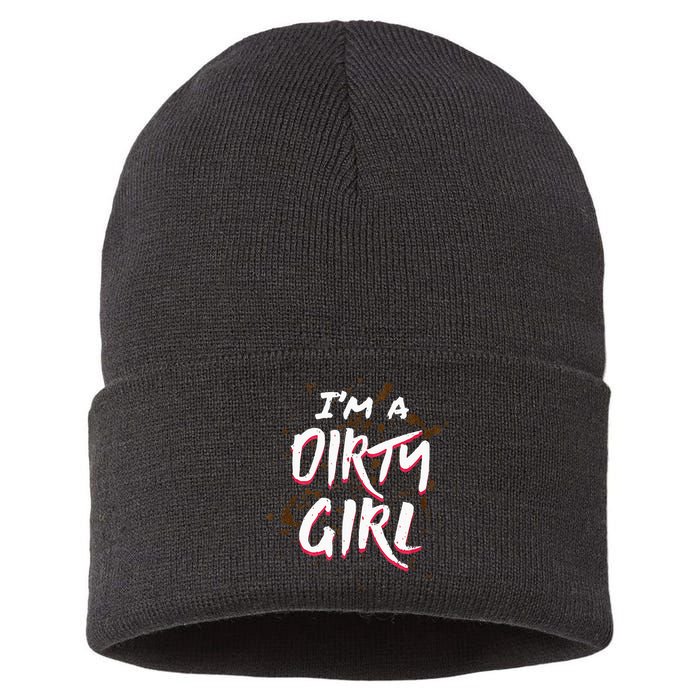 Mud Run For Women Runners Mud Running Team Sustainable Knit Beanie