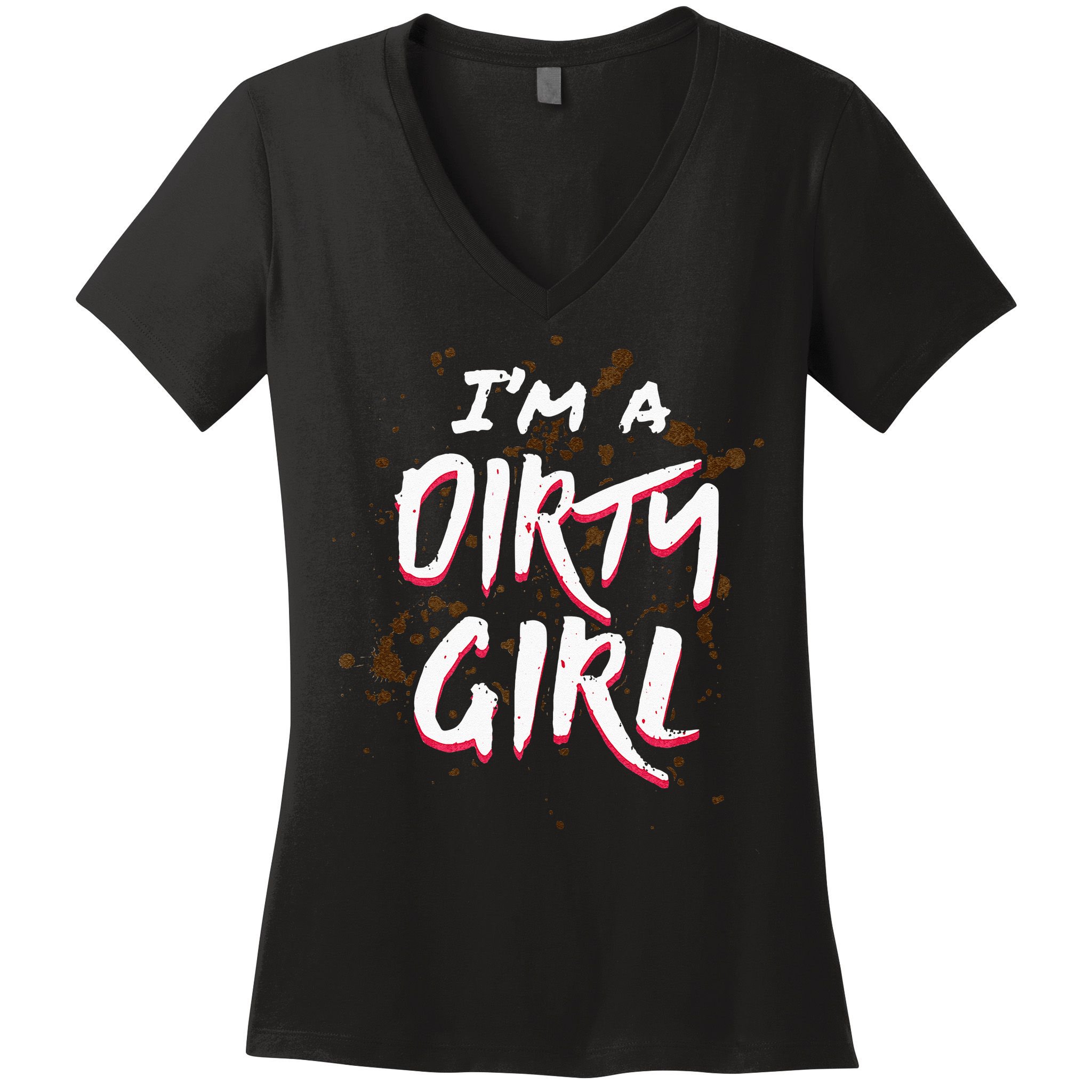 Mud Run For Women Runners Mud Running Team Women's V-Neck T-Shirt