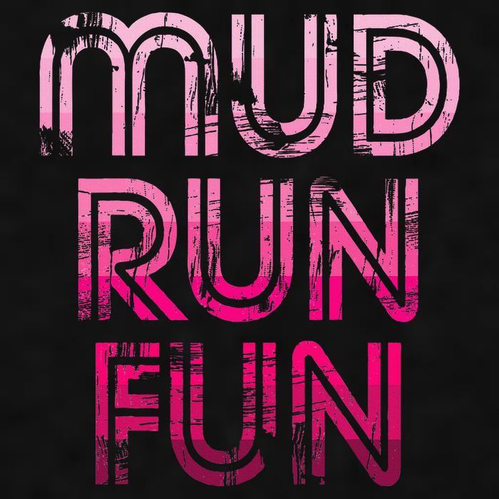 Mud Run Fun Mudder Pink Trail Running And Mudding Ladies PosiCharge Tri-Blend Wicking Tank