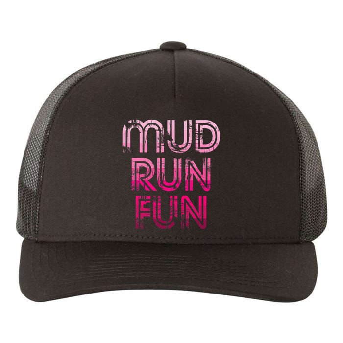 Mud Run Fun Mudder Pink Trail Running And Mudding Yupoong Adult 5-Panel Trucker Hat