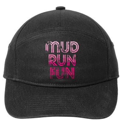 Mud Run Fun Mudder Pink Trail Running And Mudding 7-Panel Snapback Hat