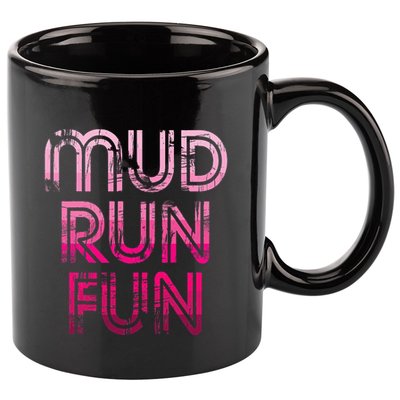 Mud Run Fun Mudder Pink Trail Running And Mudding 11oz C Handle Ceramic Mug