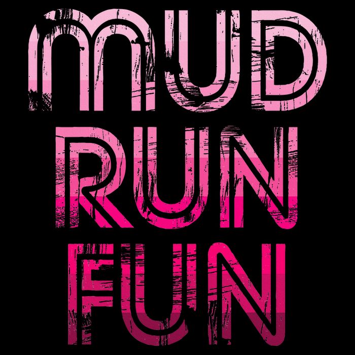 Mud Run Fun Mudder Pink Trail Running And Mudding Flat Bill Trucker Hat