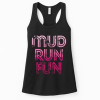 Mud Run Fun Mudder Pink Trail Running And Mudding Womens Tank Top