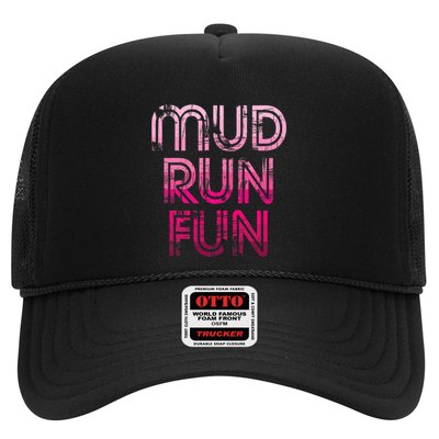 Mud Run Fun Mudder Pink Trail Running And Mudding Trucker Hat