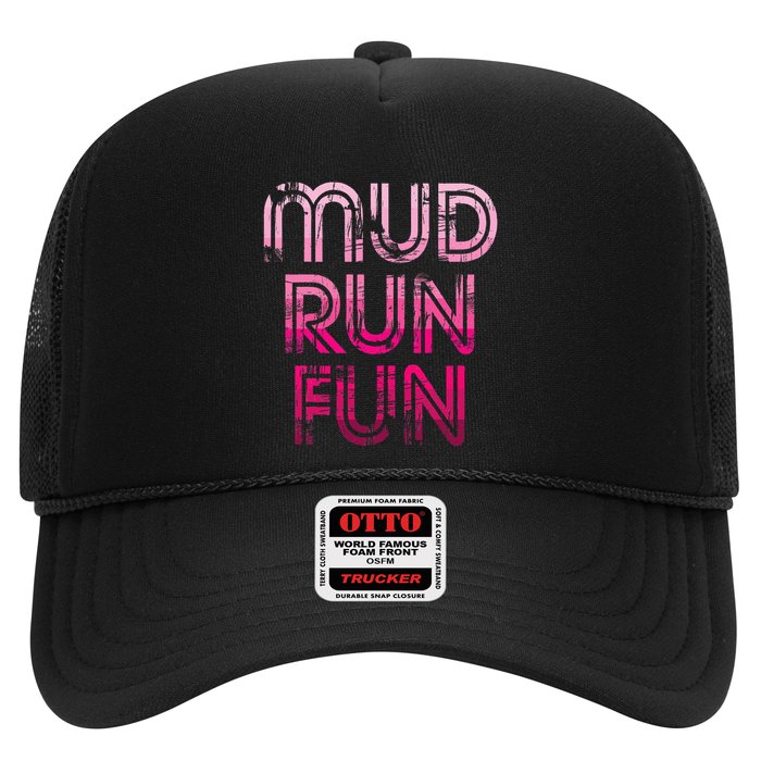 Mud Run Fun Mudder Pink Trail Running And Mudding Trucker Hat