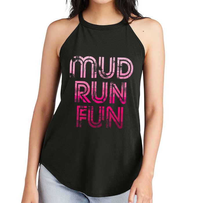 Mud Run Fun Mudder Pink Trail Running And Mudding Women's Perfect Tri Rocker Tank