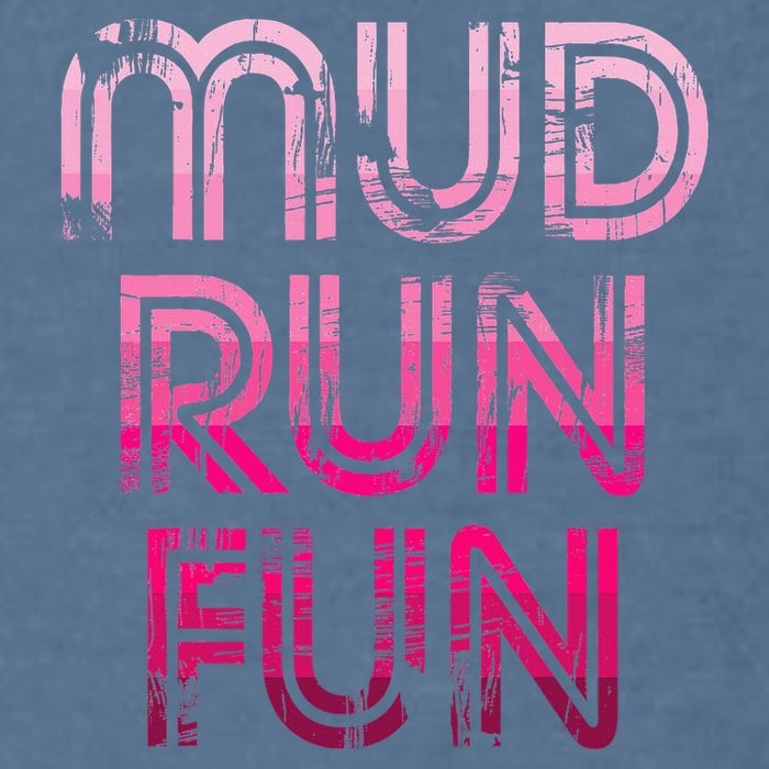 Mud Run Fun Mudder Pink Trail Running And Mudding Garment-Dyed Sweatshirt