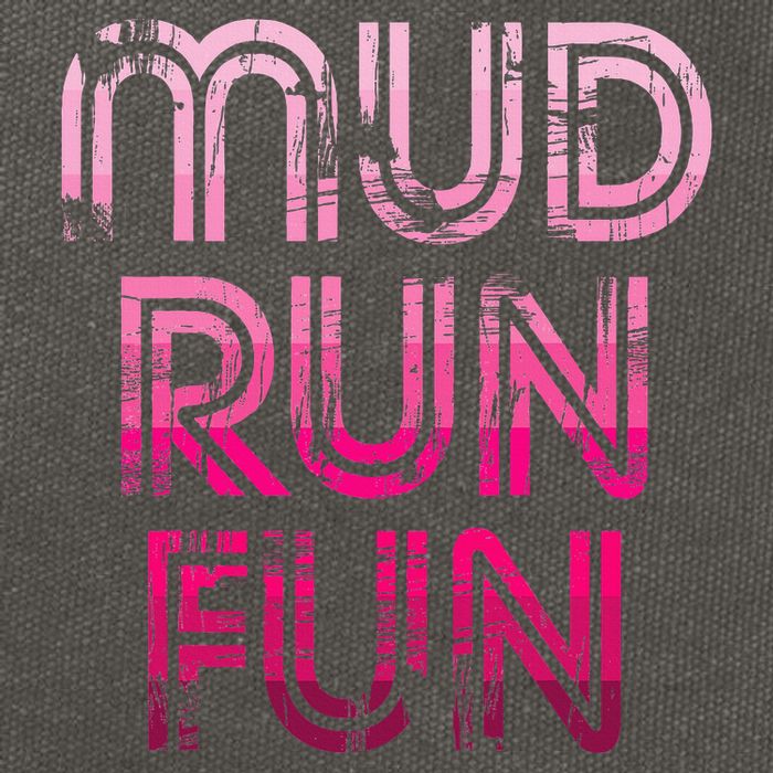 Mud Run Fun Mudder Pink Trail Running And Mudding Cotton Canvas Backpack