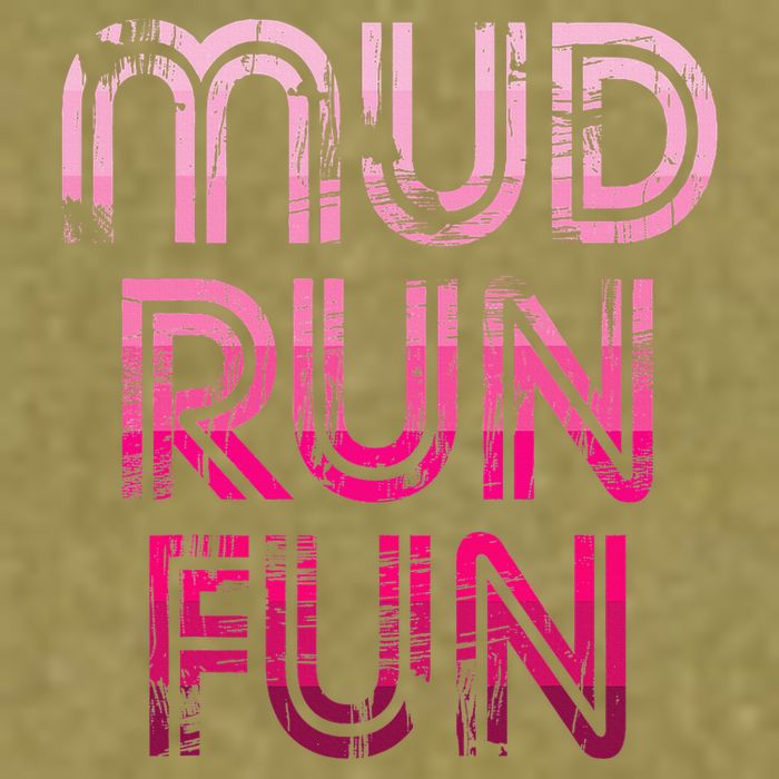 Mud Run Fun Mudder Pink Trail Running And Mudding Garment-Dyed Women's Muscle Tee