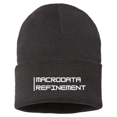 Macrodata Refinement Funny Ironic Sustainable Knit Beanie