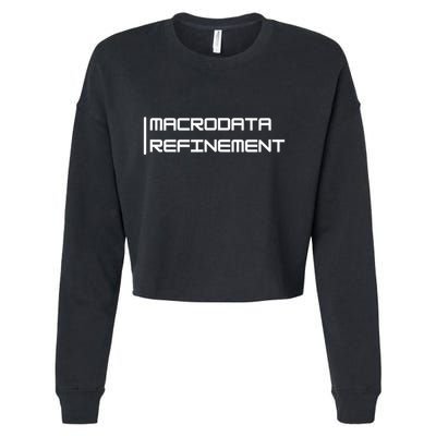Macrodata Refinement Funny Ironic Cropped Pullover Crew