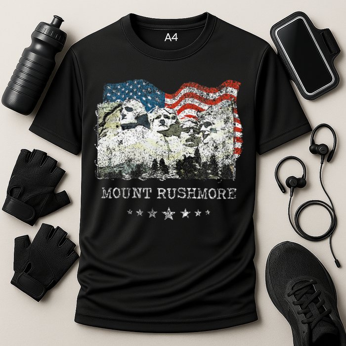 Mount Rushmore Flag Souvenirs Cooling Performance Crew T-Shirt