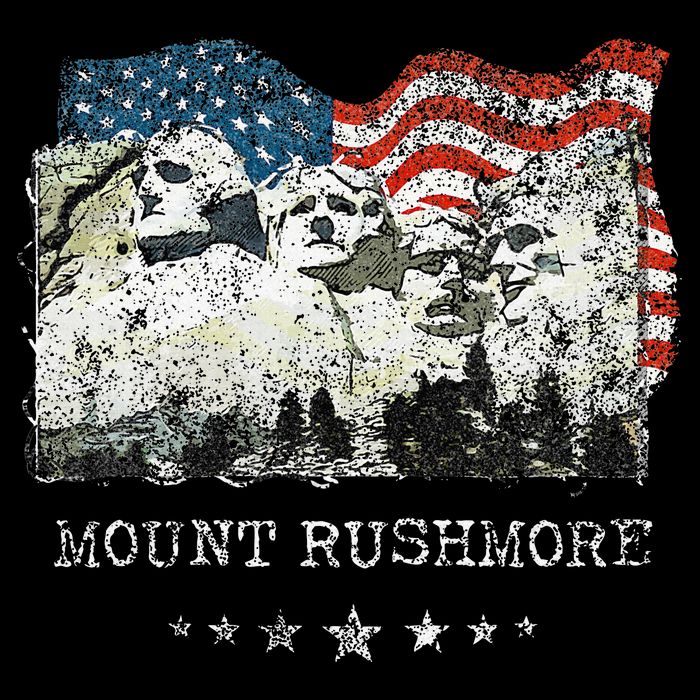 Mount Rushmore Flag Souvenirs Drawstring Bag