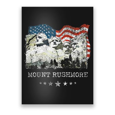 Mount Rushmore Flag Souvenirs Poster