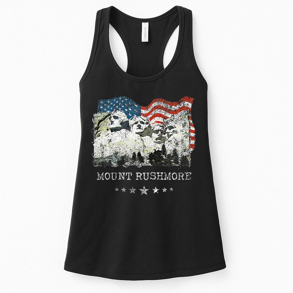Mount Rushmore Flag Souvenirs Womens Tank Top