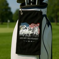 Mount Rushmore Flag Souvenirs Golf Towel