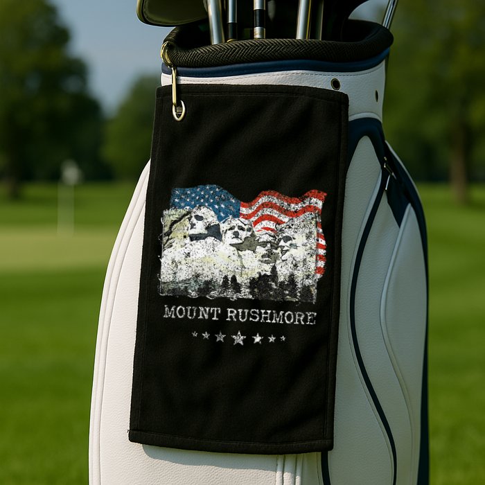 Mount Rushmore Flag Souvenirs Golf Towel