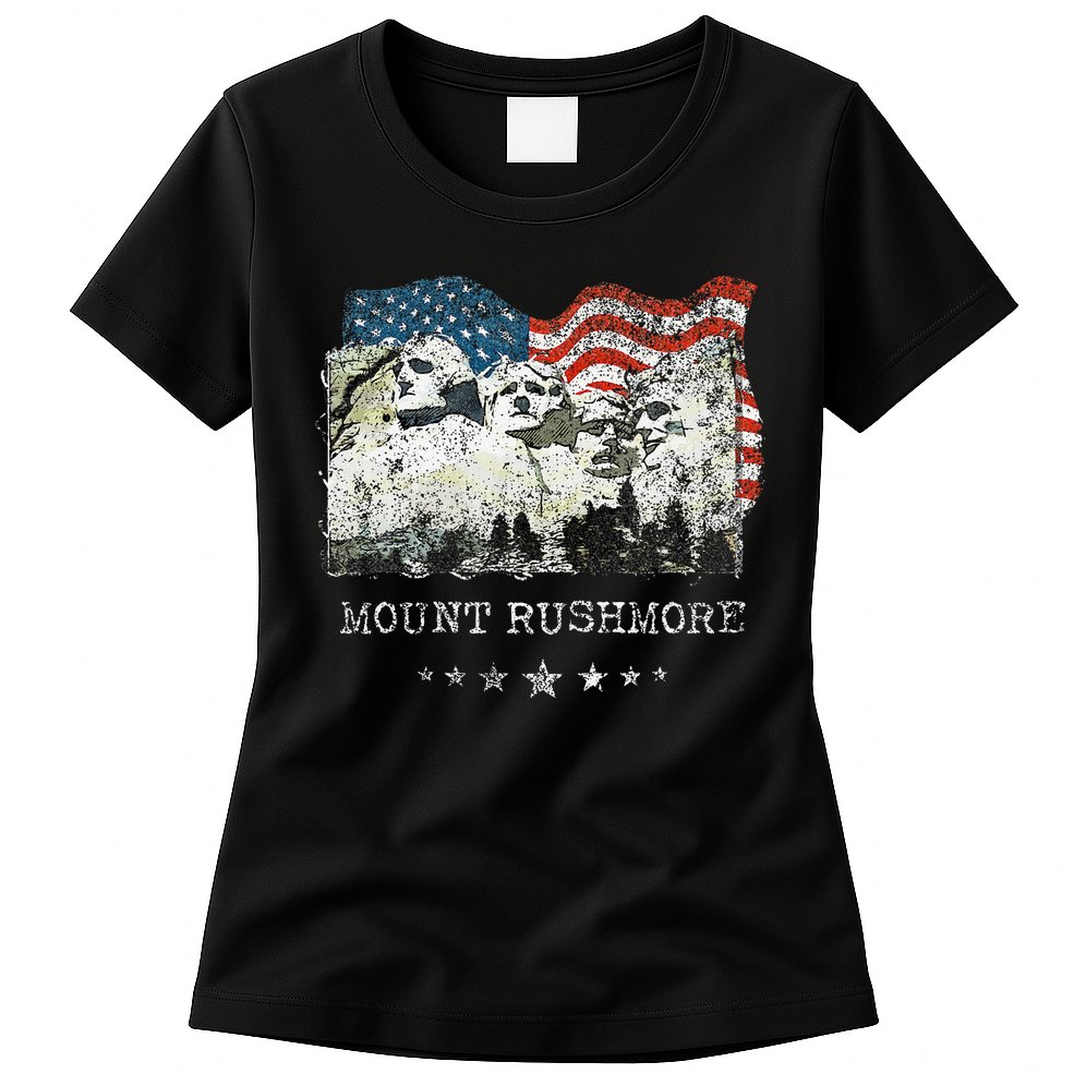 Mount Rushmore Flag Souvenirs Womens T-Shirt