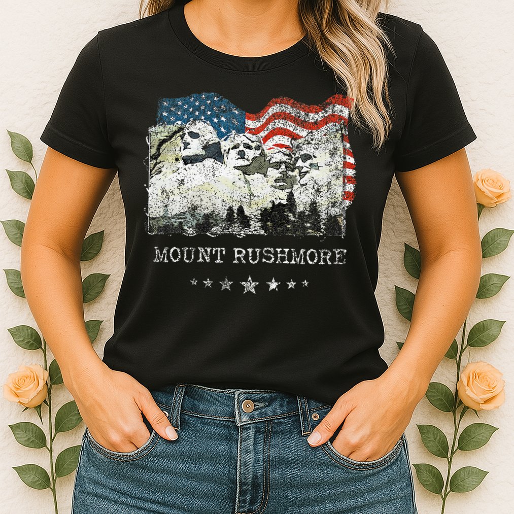 Mount Rushmore Flag Souvenirs Womens T-Shirt